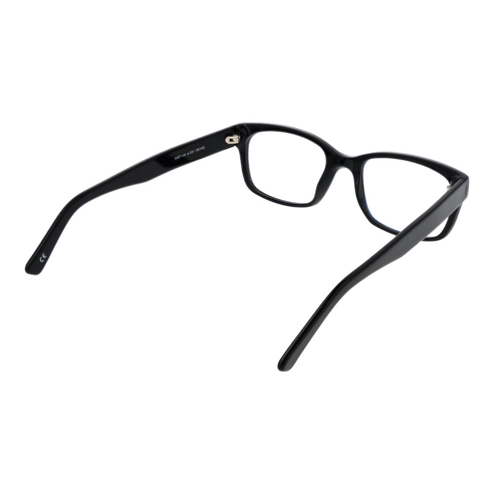 Eyeglasses Frames by Andy Wolf for unisex in acetate black features an refined silhouette, showcasing a sophisticated black coloured frame and refined full-frame frame design for a refined look.