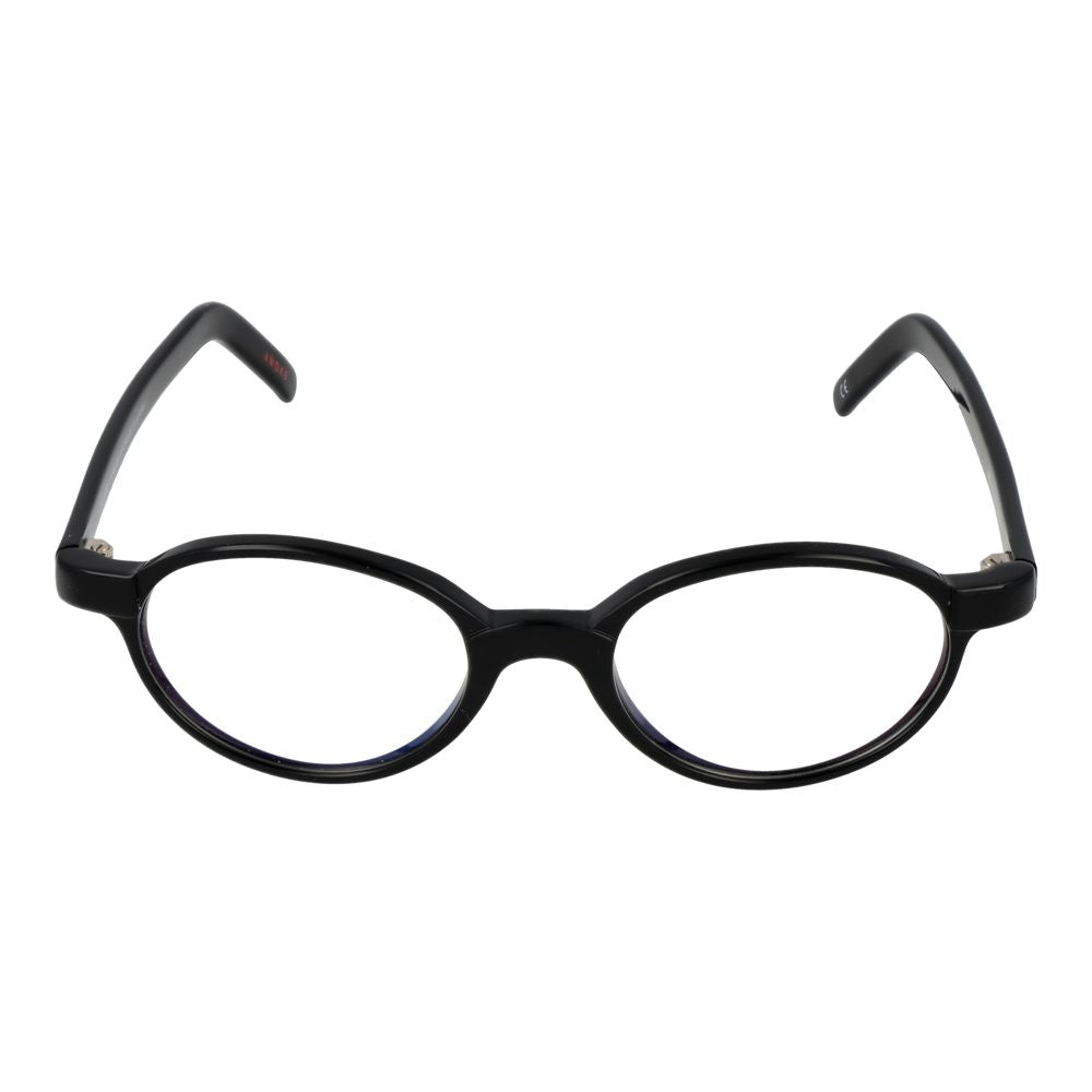 Eyeglasses Frames by Andy Wolf for unisex in acetate black features an refined silhouette, showcasing a sophisticated black coloured frame and refined full-frame frame design for a refined look.