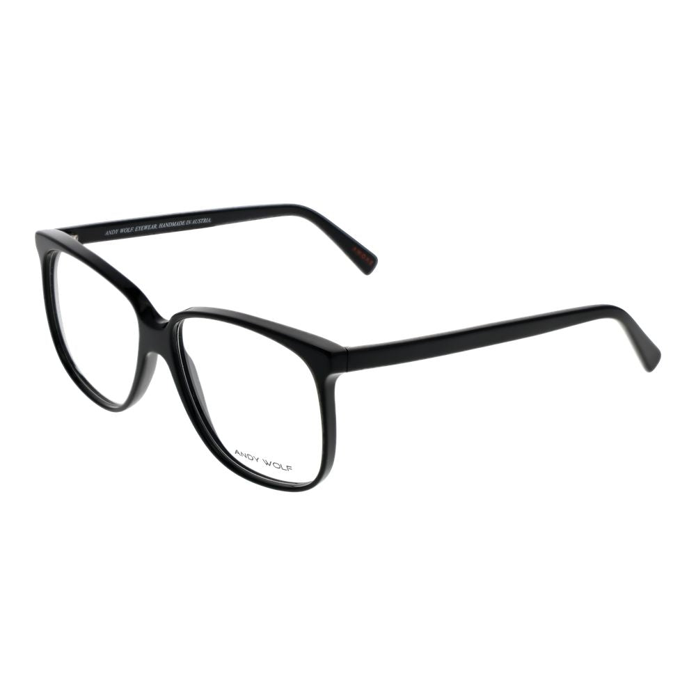 Eyeglasses Frames by Andy Wolf for unisex in acetate black features a refined silhouette, showcasing a refined black coloured frame and full-frame frame design for a sophisticated, premium look.