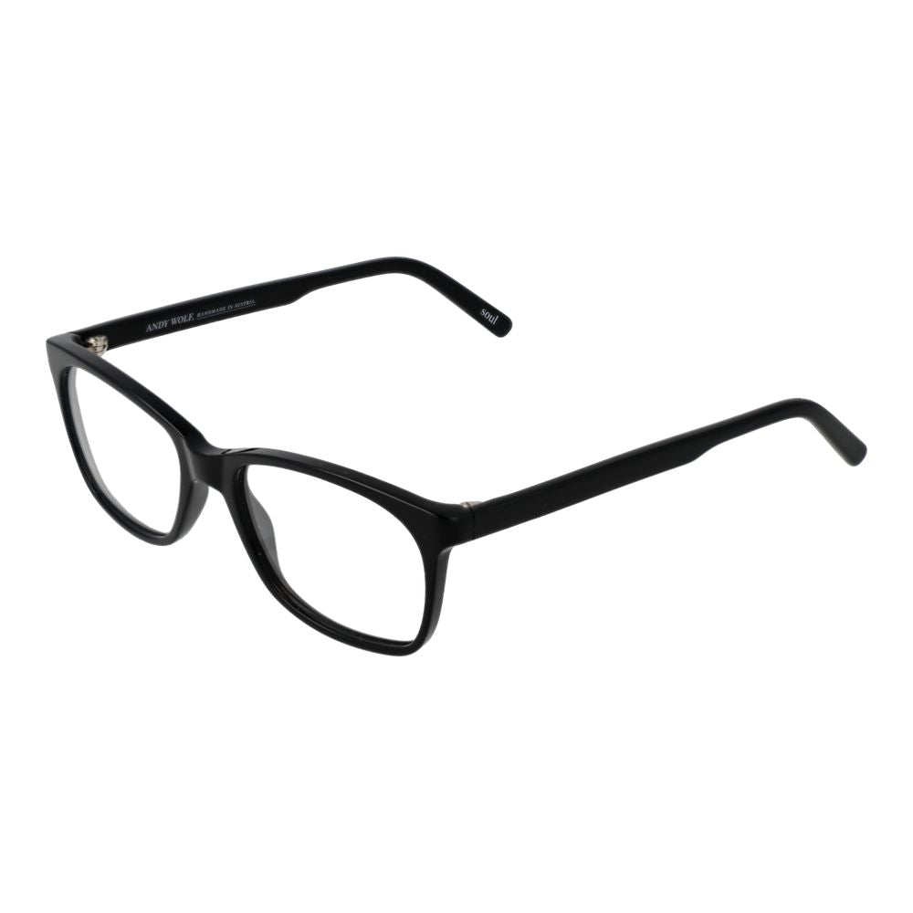Eyeglasses Frames by Andy Wolf for unisex in acetate and black showcases an refined full-frame frame design featuring a sophisticated black coloured frame for an refined and refined aesthetic.