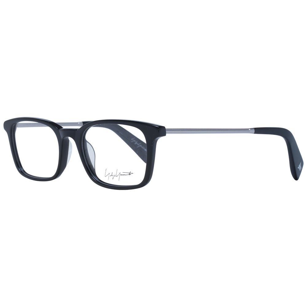 Eyeglasses Frames by Yohji Yamamoto for unisex in acetate black features an refined silhouette, showcasing the refined black coloured frame and sophisticated full-frame frame design.