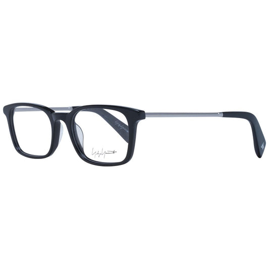 Eyeglasses Frames by Yohji Yamamoto for unisex in acetate black features an refined silhouette, showcasing the refined black coloured frame and sophisticated full-frame frame design.