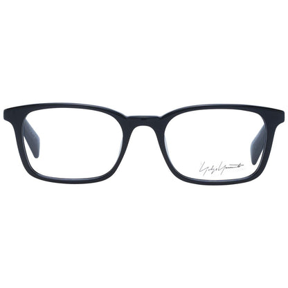 Eyeglasses Frames by Yohji Yamamoto for unisex in acetate and black showcases an refined full-frame frame design featuring a sophisticated black coloured frame for an refined and refined aesthetic.