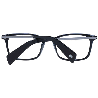 Eyeglasses Frames by Yohji Yamamoto for unisex in acetate black features a refined silhouette, showcasing a refined black coloured frame and full-frame frame design for a sophisticated, premium look.