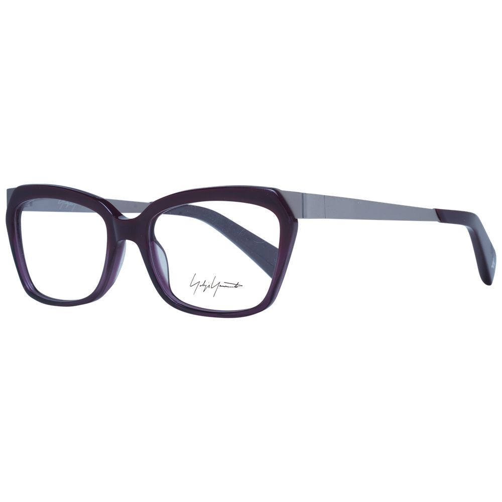 Eyeglasses Frames by Yohji Yamamoto for unisex in acetate purple features an refined silhouette, showcasing a sophisticated purple coloured frame and refined full-frame frame design for a refined look.