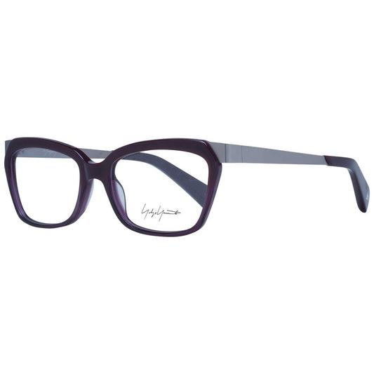 Eyeglasses Frames by Yohji Yamamoto for unisex in acetate purple features an refined silhouette, showcasing a sophisticated purple coloured frame and refined full-frame frame design for a refined look.