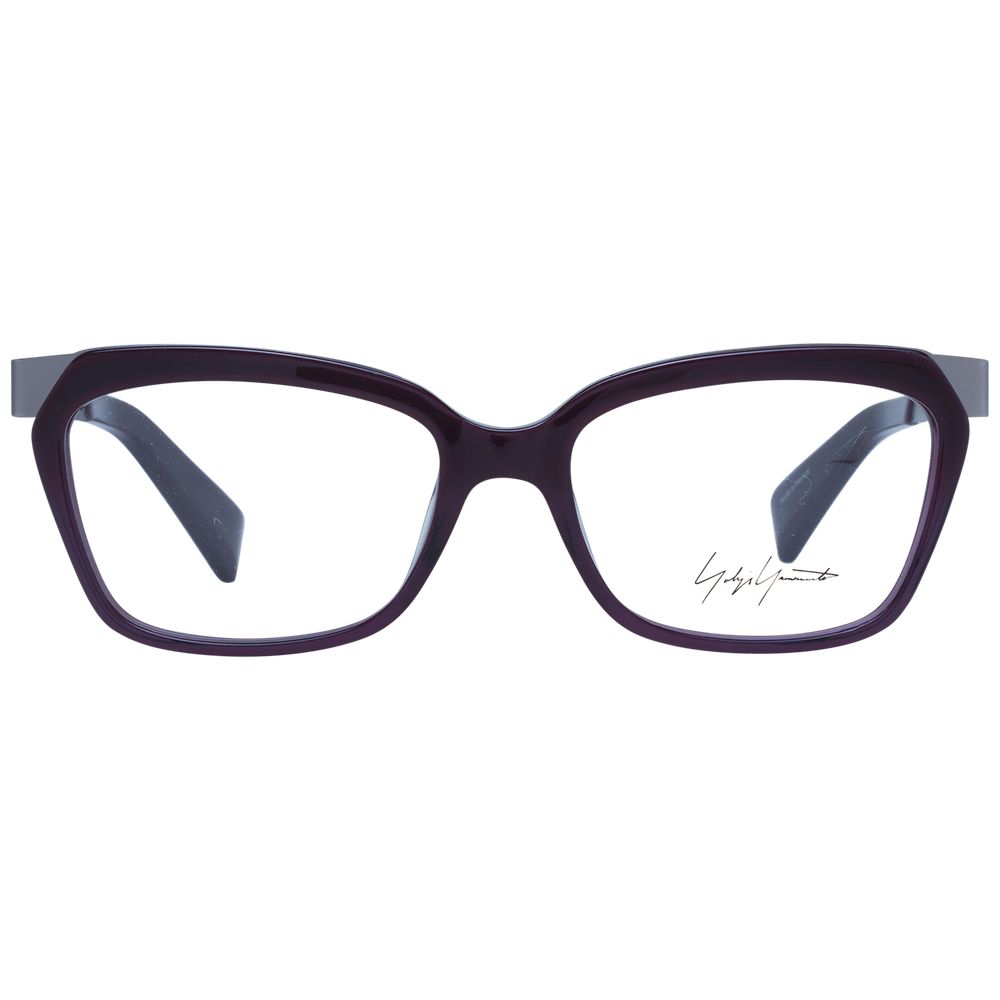 Eyeglasses Frames by Yohji Yamamoto for unisex in acetate purple features a refined silhouette, showcasing a refined purple coloured frame and full-frame frame design for a sophisticated, premium look.