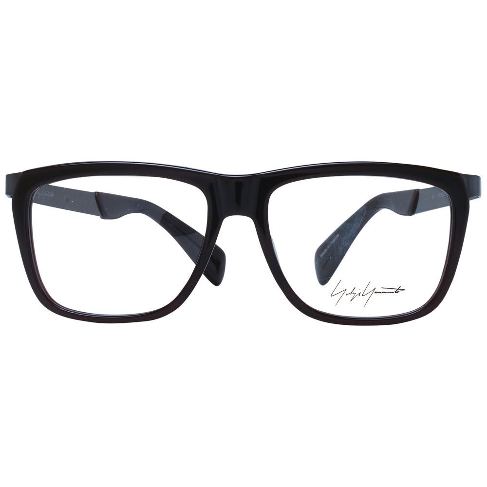 Eyeglasses Frames by Yohji Yamamoto for unisex in acetate and brown showcases an refined full-frame frame design featuring a sophisticated brown coloured frame for an refined and refined aesthetic.