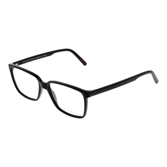Eyeglasses Frames by Andy Wolf for unisex in acetate black showcases a reflective silhouette, artfully incorporating a sophisticated black coloured frame with a distinct full-frame frame design.