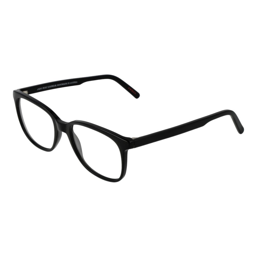 Eyeglasses Frames by Andy Wolf for unisex in acetate black showcases a reflective silhouette, artfully incorporating a sophisticated black coloured frame with a distinct full-frame frame design.