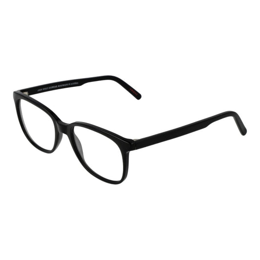 Eyeglasses Frames by Andy Wolf for unisex in acetate black showcases a reflective silhouette, artfully incorporating a sophisticated black coloured frame with a distinct full-frame frame design.