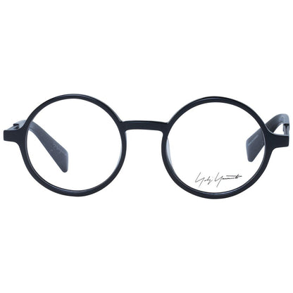Eyeglasses Frames by Yohji Yamamoto for unisex in acetate black features an refined silhouette, showcasing the refined black coloured frame and sophisticated full-frame frame design.