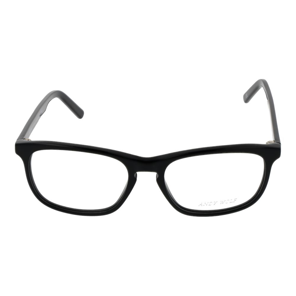 Eyeglasses Frames by Andy Wolf for unisex in acetate black features a refined silhouette, showcasing a refined black coloured frame and full-frame frame design for a sophisticated, premium look.
