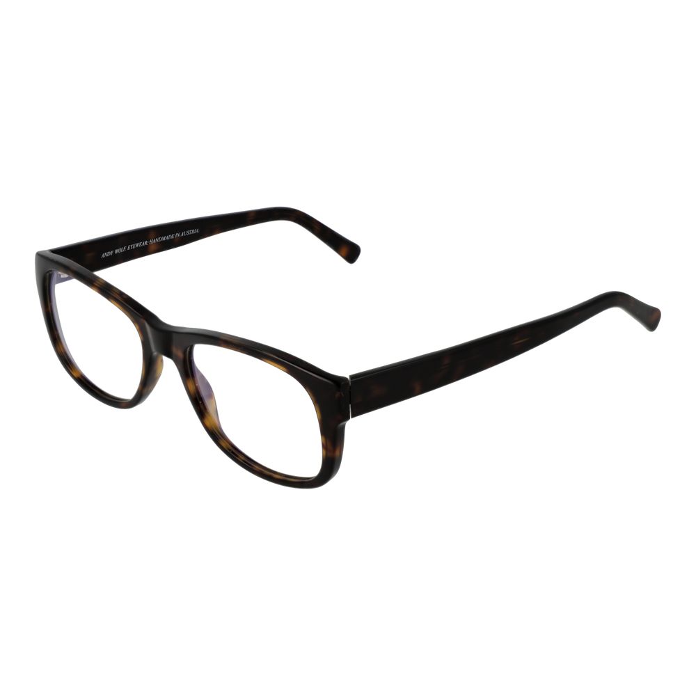 Eyeglasses Frames by Andy Wolf for unisex in acetate brown features an refined silhouette, showcasing a sophisticated brown coloured frame and refined full-frame frame design for a refined look.