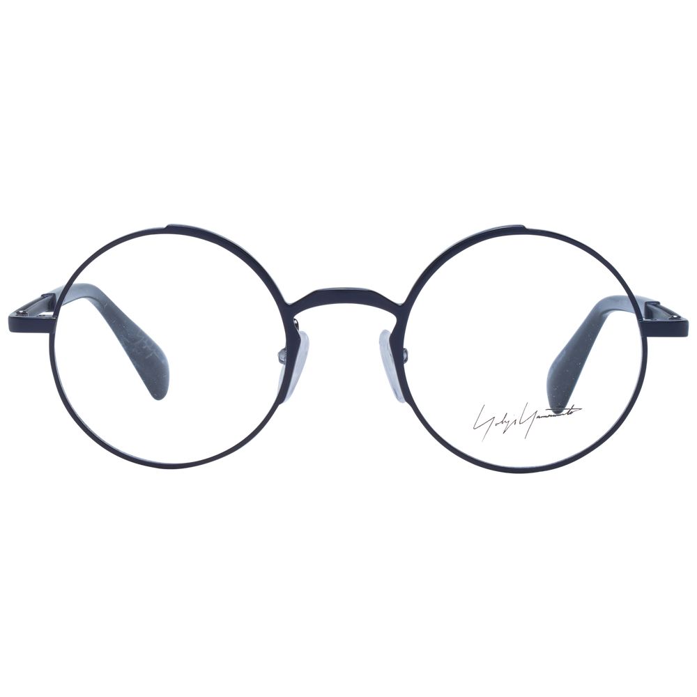 Eyeglasses Frames by Yohji Yamamoto for unisex in metal and blue showcases a refined silhouette, detailed with a blue coloured frame finish and a sophisticated full-frame frame design.