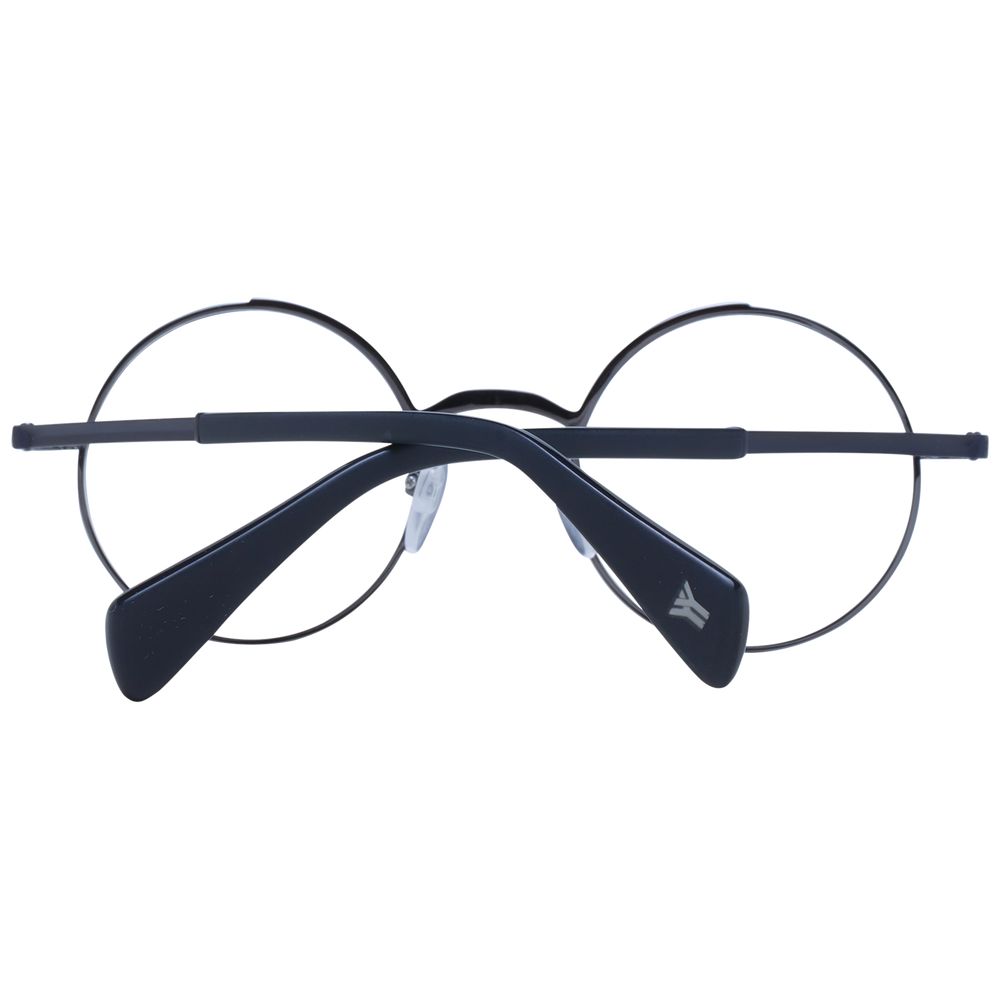 Eyeglasses Frames by Yohji Yamamoto for unisex in metal blue features an refined silhouette, showcasing a sophisticated blue coloured frame and refined full-frame frame design for a refined look.