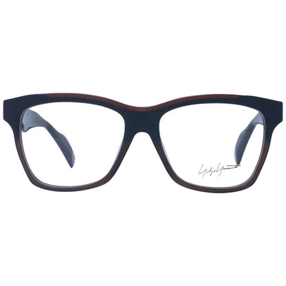 Eyeglasses Frames by Yohji Yamamoto for unisex in acetate blue features an refined silhouette, showcasing a sophisticated blue coloured frame and refined full-frame frame design for a refined look.