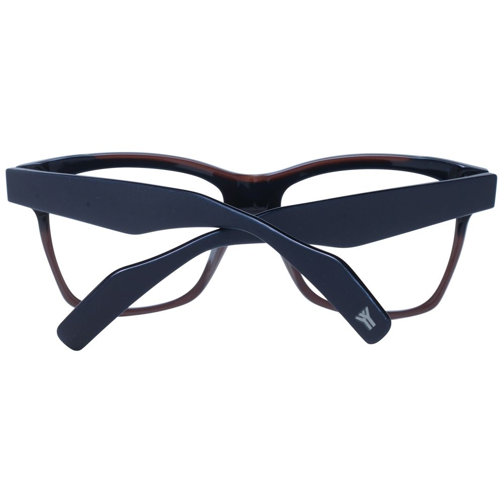 Eyeglasses Frames by Yohji Yamamoto for unisex in acetate and blue showcases an refined full-frame frame design featuring a sophisticated blue coloured frame for an refined and refined aesthetic.