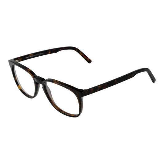 Eyeglasses Frames by Andy Wolf for unisex in acetate brown showcases a reflective silhouette, artfully incorporating a sophisticated brown coloured frame with a distinct full-frame frame design.