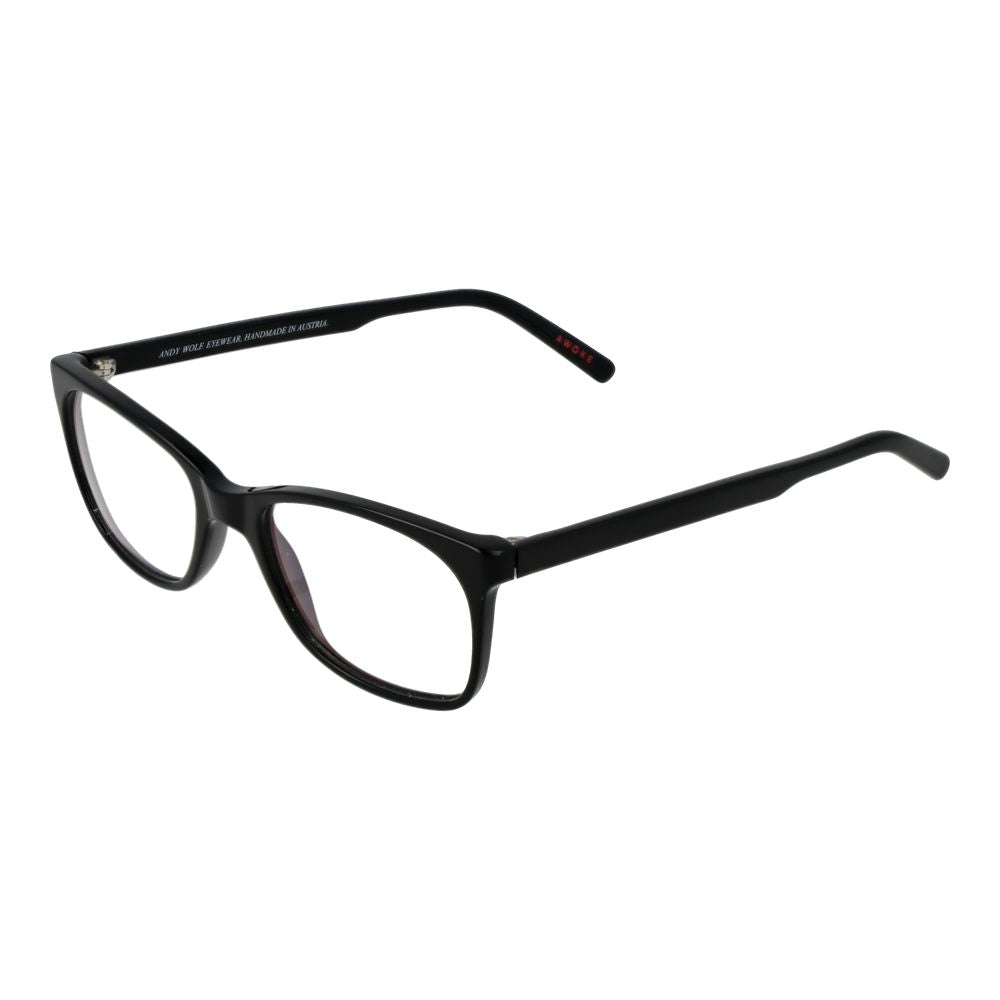 Eyeglasses Frames by Andy Wolf for unisex in acetate and black showcases an refined full-frame frame design featuring a sophisticated black coloured frame for an refined and refined aesthetic.