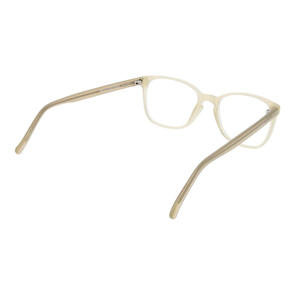 Eyeglasses Frames by Andy Wolf for unisex in acetate beige showcases a reflective silhouette, artfully incorporating a sophisticated beige coloured frame with a distinct full-frame frame design.