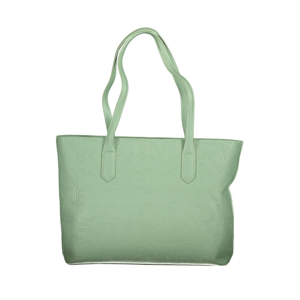 Shoulder Handbag by Mario Valentino for women in polyethylene green features a exquisite silhouette, showcasing a secure zipper and exquisite internal-pockets with versatile shoulder-strap & handle for a exquisite finish.