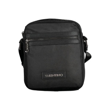 Shoulder Bag by Mario Valentino for men in polyester black features an effortlessly chic silhouette with a secure zipper, ample external-pockets & internal-pockets, and versatile shoulder-strap & adjustable-strap for effortlessly chic everyday luxury.