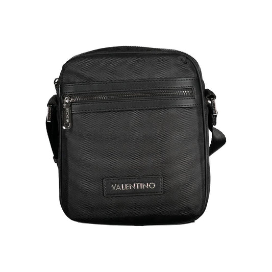 Shoulder Bag by Mario Valentino for men in polyester black features an effortlessly chic silhouette with a secure zipper, ample external-pockets & internal-pockets, and versatile shoulder-strap & adjustable-strap for effortlessly chic everyday luxury.