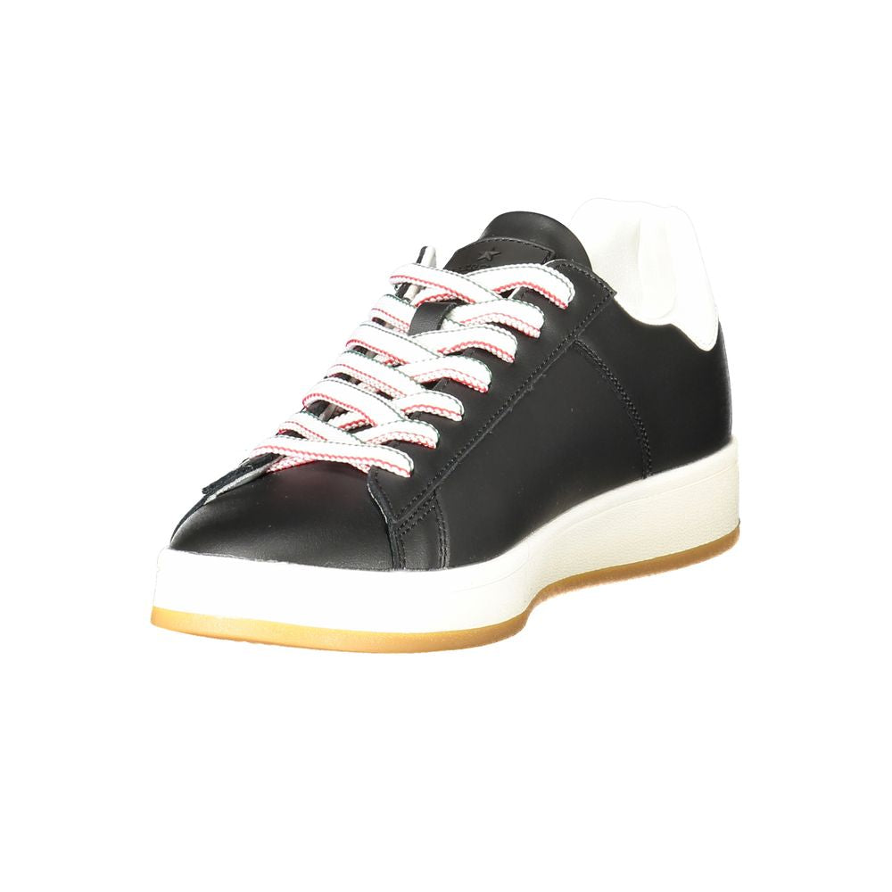 Esercito 1659 Essence Men's Athletic Polyester Polyethylene Leather Sneakers - Black Print