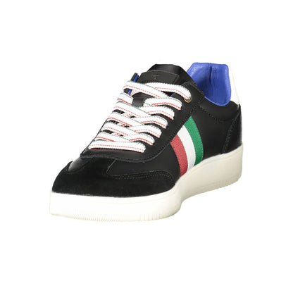Esercito 1659 Men's Fashion Polyester Polyethylene Leather Sneakers - Black Print