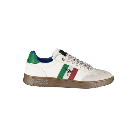 Esercito 1659 Crisp Men's Fashion Polyester Polyethylene Leather Sneakers - White Print