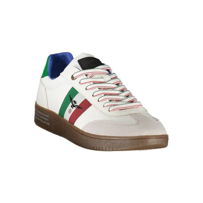 Esercito 1659 Crisp Men's Fashion Polyester Polyethylene Leather Sneakers - White Print