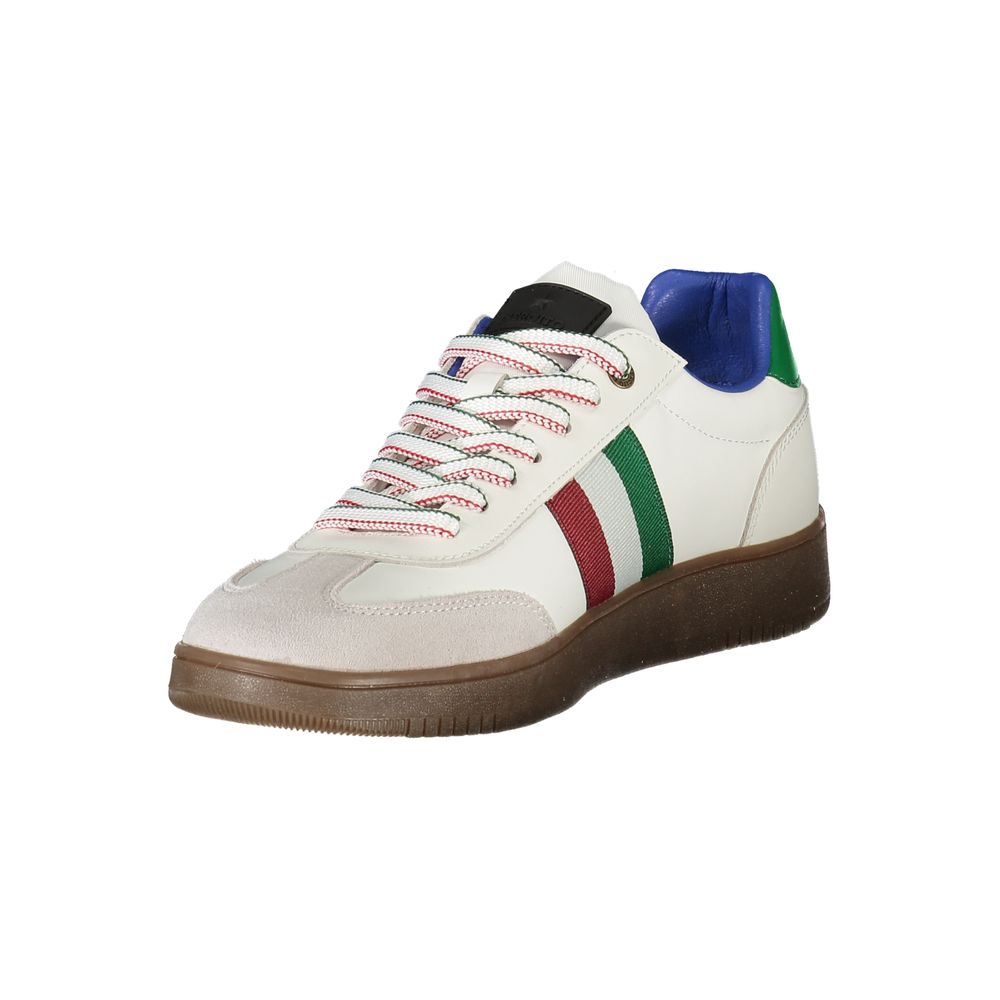 Esercito 1659 Crisp Men's Fashion Polyester Polyethylene Leather Sneakers - White Print