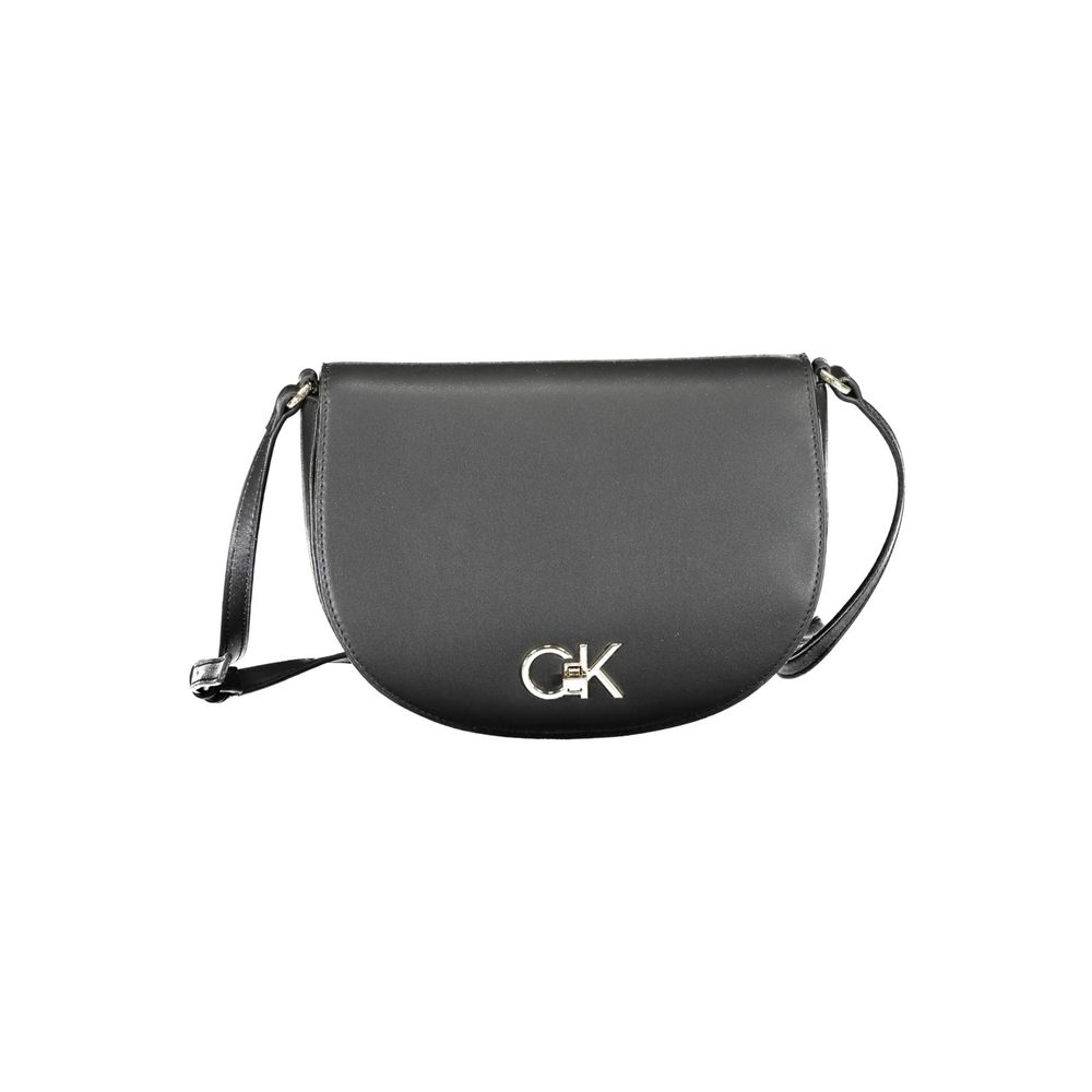 Shoulder Handbag by Calvin Klein for women in polyester faux leather black features a exquisite silhouette, showcasing a secure turn-lock and exquisite cardholder with versatile shoulder-strap & adjustable-strap for a exquisite finish.