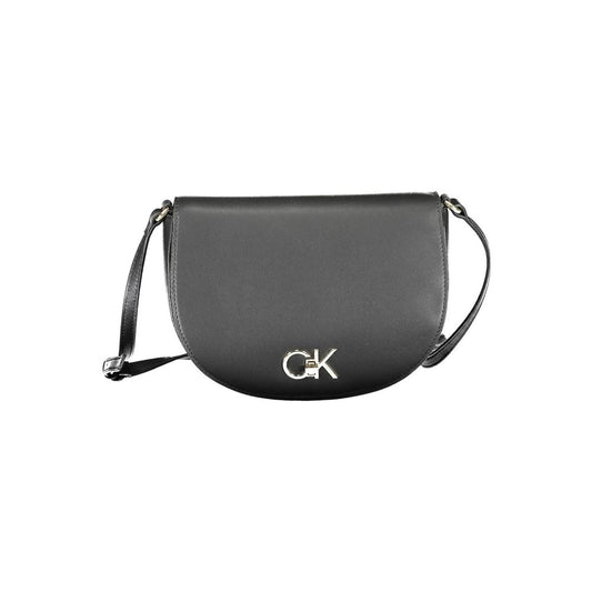Shoulder Handbag by Calvin Klein for women in polyester faux leather black features a exquisite silhouette, showcasing a secure turn-lock and exquisite cardholder with versatile shoulder-strap & adjustable-strap for a exquisite finish.