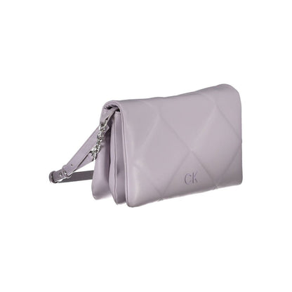 Crossbody Quilted Handbag by Calvin Klein for women in polyester faux leather purple features a exquisite silhouette, showcasing a secure clip and exquisite built-in-compartments & internal-pockets with versatile crossbody-strap, shoulder-strap & adjustable-strap for a exquisite finish.