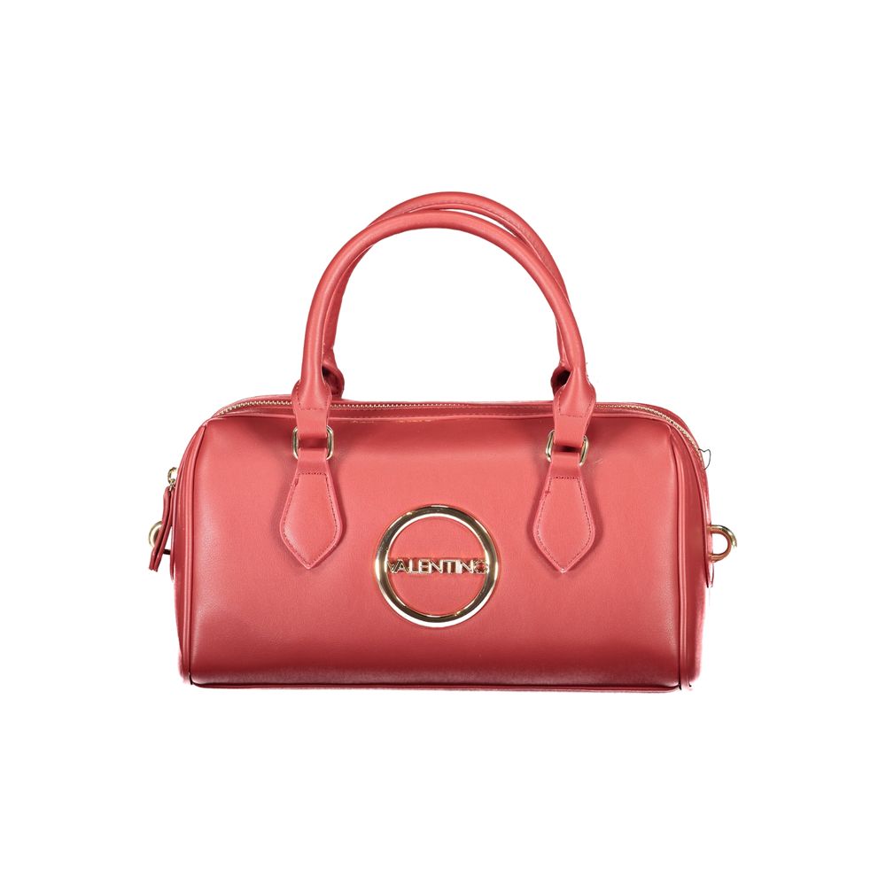 This Handbag by Mario Valentino for women in polyethylene and red & signature presents a sculptural silhouette featuring a secure zipper, ample internal-pockets, and versatile shoulder-strap, adjustable-strap & handle for a sculptural finish.