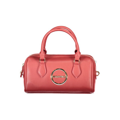 This Handbag by Mario Valentino for women in polyethylene and red & signature presents a sculptural silhouette featuring a secure zipper, ample internal-pockets, and versatile shoulder-strap, adjustable-strap & handle for a sculptural finish.