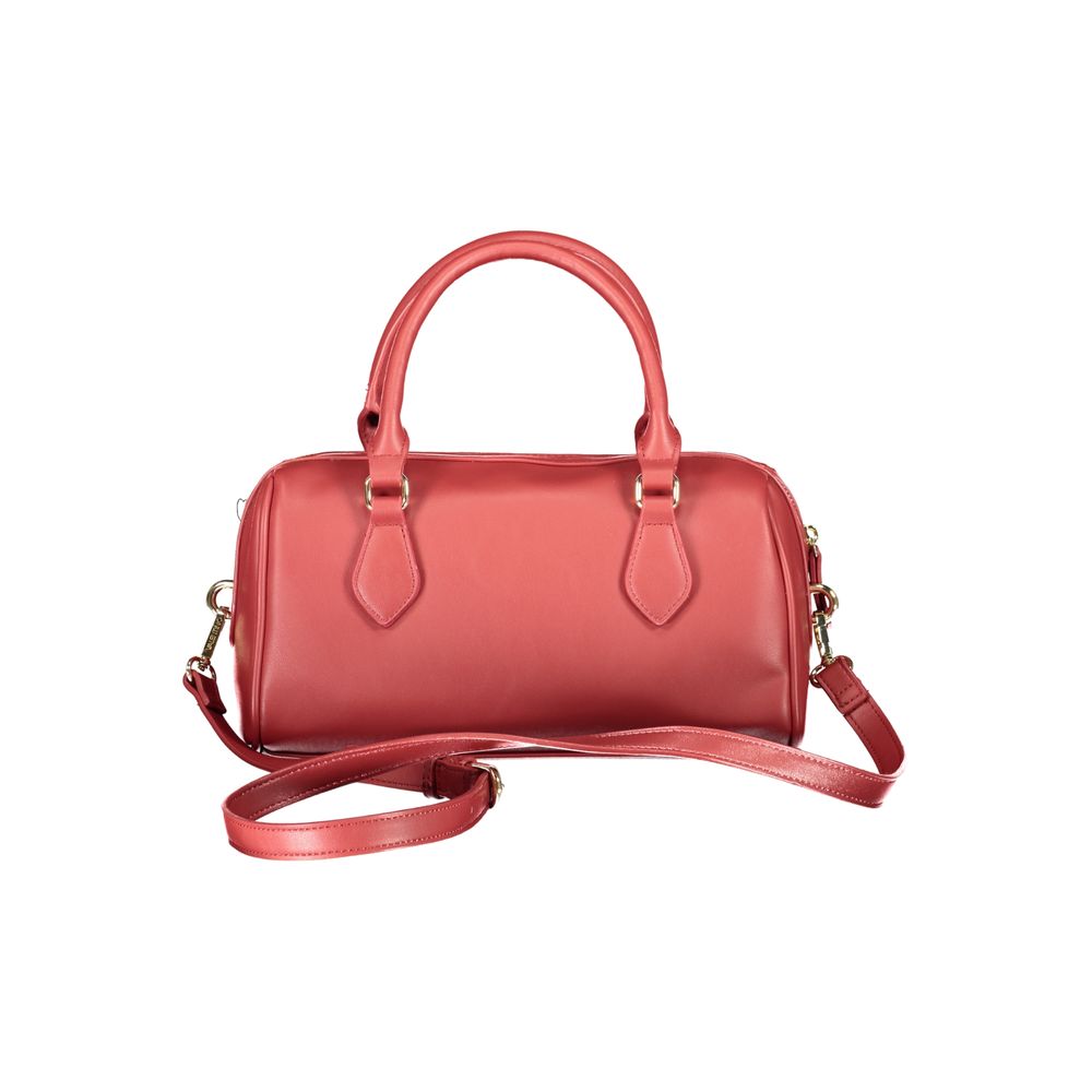Handbag by Mario Valentino for women in polyethylene red & signature features a exquisite silhouette, showcasing a secure zipper and exquisite internal-pockets with versatile shoulder-strap, adjustable-strap & handle for a exquisite finish.