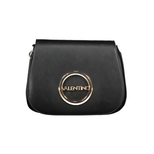 Handbag by Mario Valentino for women in polyethylene black features a signature silhouette, showcasing a secure zipper and signature built-in-compartments & internal-pockets with versatile shoulder-strap & adjustable-strap for a sophisticated look.