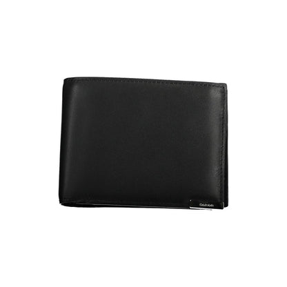 Wallet by Calvin Klein for men in leather black presents a architectural silhouette from the Leather Wallet collection, showcasing architectural rfid-protection coin-purse for a architectural finish.