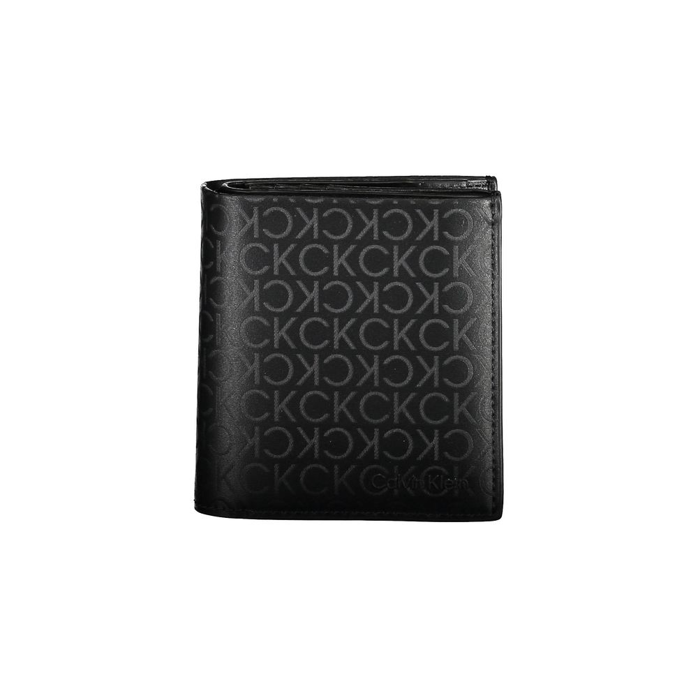 Wallet by Calvin Klein for men in polyester black showcases a discerning silhouette, artfully capturing the essence of Polyester Wallet with its functional rfid-protection.