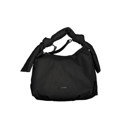 This Shoulder Handbag by Calvin Klein for women in polyester and black presents a sculptural silhouette featuring a secure zipper, ample , and versatile shoulder-strap, adjustable-strap & handle for a sculptural finish.