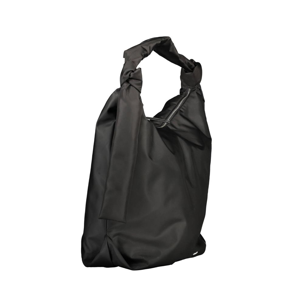 Hobo Convertible Handbag by Calvin Klein for women in polyester black features a polished silhouette with a secure , ample , and polished handle for a sophisticated look.
