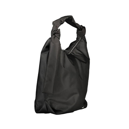 Hobo Convertible Handbag by Calvin Klein for women in polyester black features a polished silhouette with a secure , ample , and polished handle for a sophisticated look.