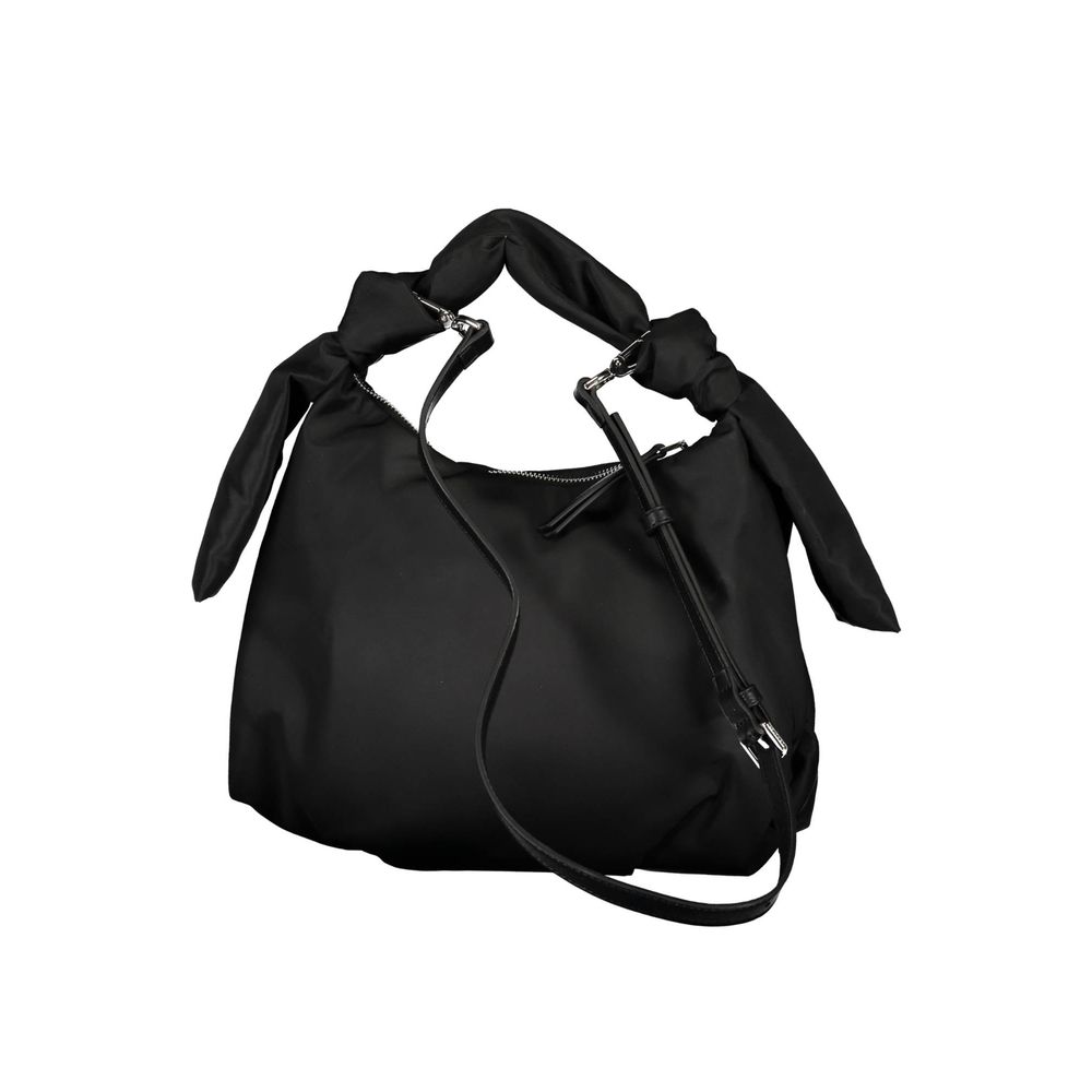 Shoulder Handbag by Calvin Klein for women in polyester black features a refined silhouette, showcasing a secure zipper, organized , and versatile shoulder-strap, adjustable-strap & handle for a refined finish.
