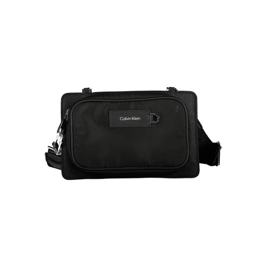 Shoulder Bag by Calvin Klein for men in polyester black features a statuesque silhouette, showcasing a secure zipper and statuesque external-pockets with versatile shoulder-strap & adjustable-strap for a statuesque finish.