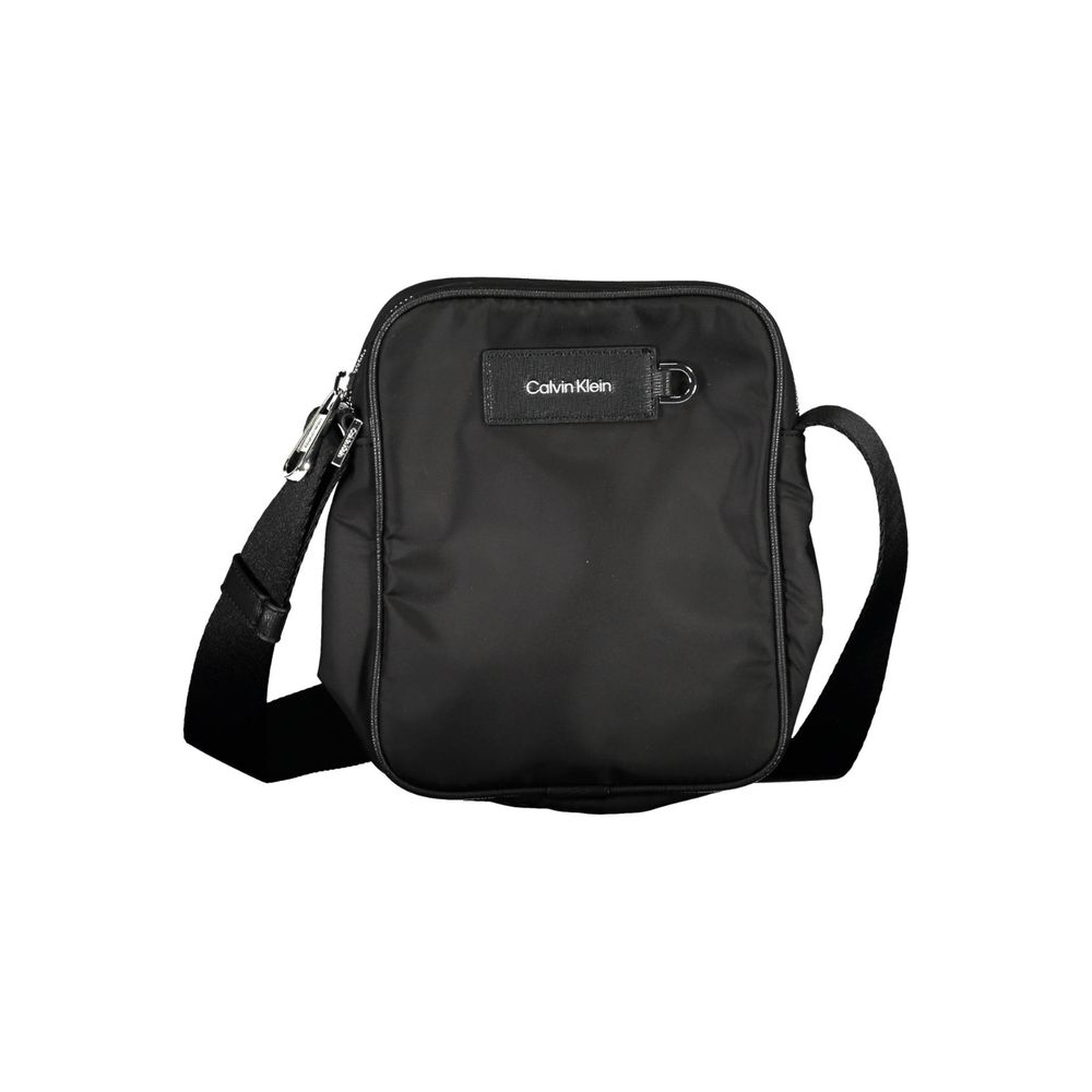 Shoulder Bag by Calvin Klein for men in polyester black features a statuesque silhouette, showcasing a secure zipper and statuesque internal-pockets with versatile shoulder-strap & adjustable-strap for a statuesque finish.