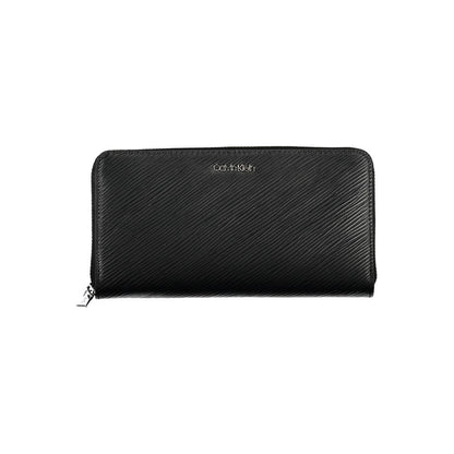 Cardholder Wallet by Calvin Klein for women in polyurethane black showcases a discerning silhouette, artfully capturing the essence of Polyurethane Cardholder Wallet with its functional card-organization rfid-protection.