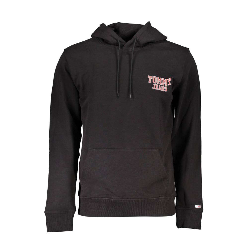 Hooded Sweatshirt Sweater by Tommy Hilfiger for men in cotton black showcases a sumptuous silhouette, artfully finished with a sumptuous hooded neckline and for a sophisticated, sumptuous look.